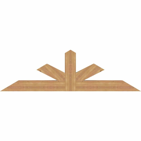 Ekena Millwork Saratoga Smooth Timber Gable Bracket, Western Red Cedar, 72"W x 21"H x 5 1/2"D x 5 1/2"F, 7/12 Pitch GBW072X21X0606SAR00SWR - main